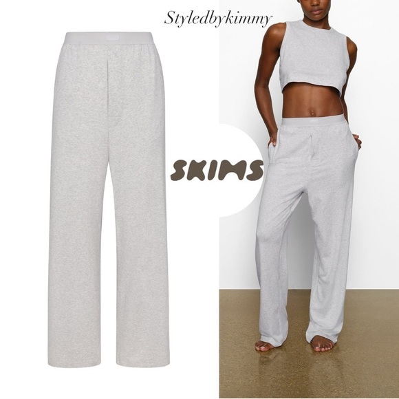 SKIMS Pants - Skims loose boyfriend pant light heather grey NWT XL